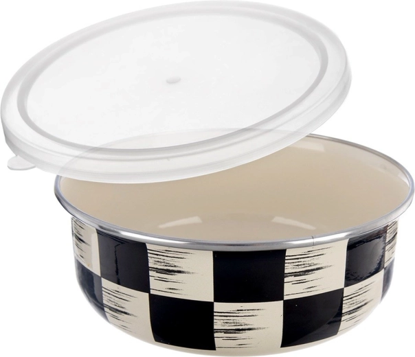 Durable enameled steel with an elegant pattern