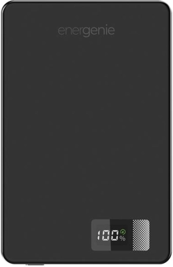 Energenie magnētiskā bezvadu powerbanka ar LCD 5000 mAh 15 W melna