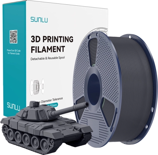 Sunlu PLA+ High-Speed filaments pelēks
