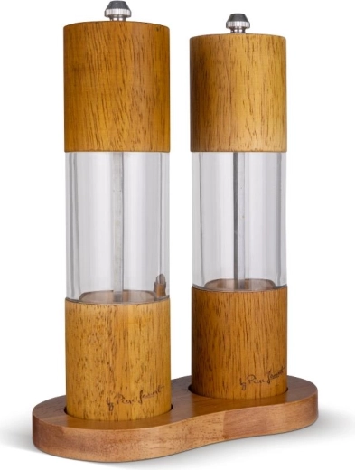 Two grinders with a stand