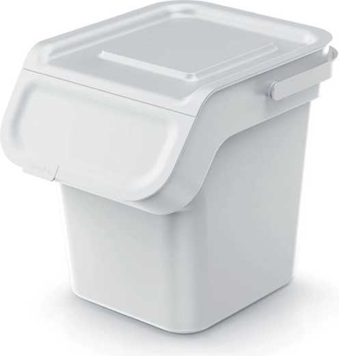 20 L Trash Bin with Activated Carbon Filter, Stackable, Ash Grey