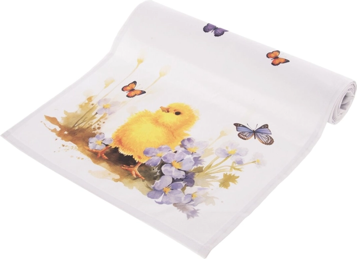 Cotton table runner SPRING 160 × 30 cm
