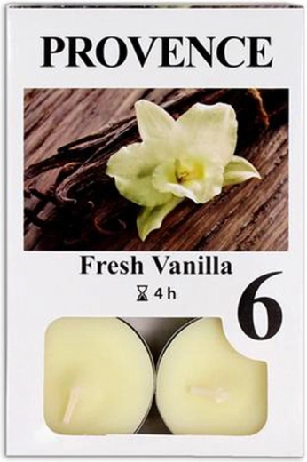 Vanilla tealight candles, 6 pcs