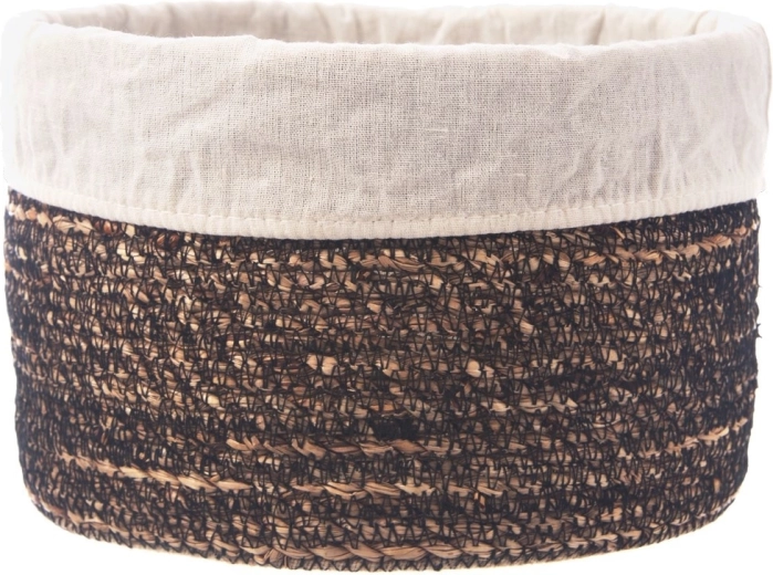 Dabīgs uzglabāšanas groziņš ar auduma ieliktni 24 × 15 cm