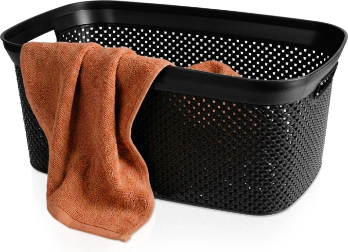 Bathroom Solutions plastmasas veļas grozs melns 35 l