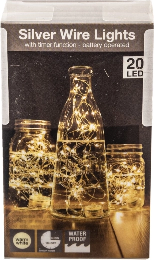 LED gaismiņas ūdenim dzeltenas 20 LED