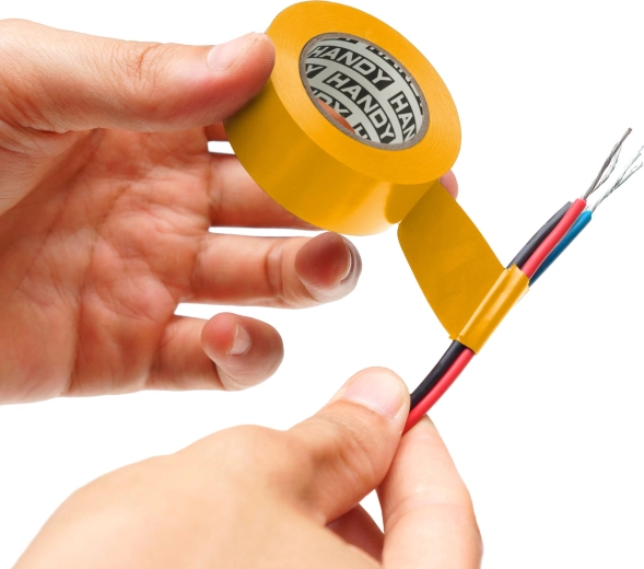 Yellow PVC electrical insulating tape 20 m
