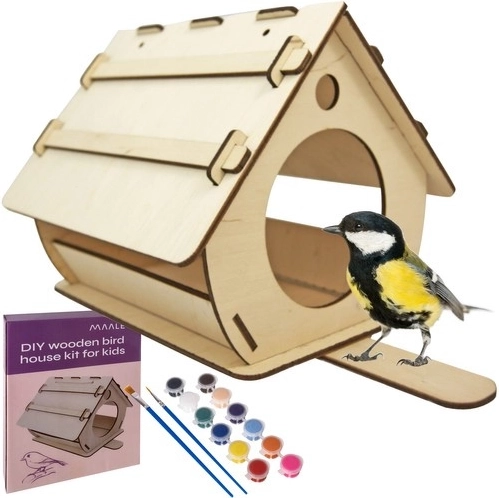 Wooden bird feeder DIY kit for assembly and painting Maaleo - 1 piece