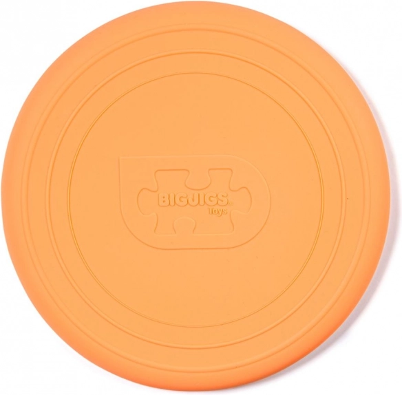 Silikona frisbijs aprikožu krāsā BIGJIGS TOYS