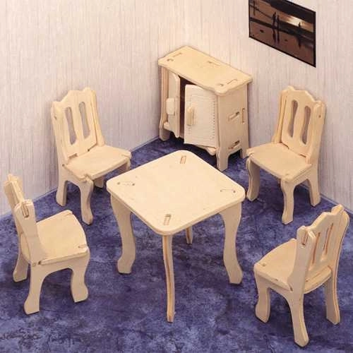 Woodcraft koka 3D puzle ēdamistaba