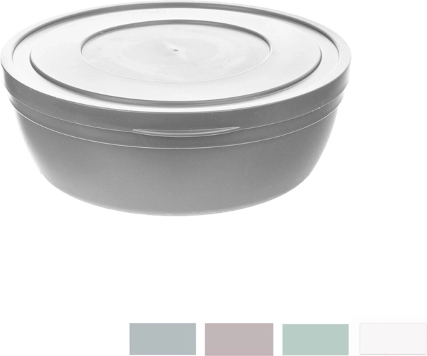 Plastmasas bļoda ar vāku Kapa flat 17 cm (krāsu mikss)