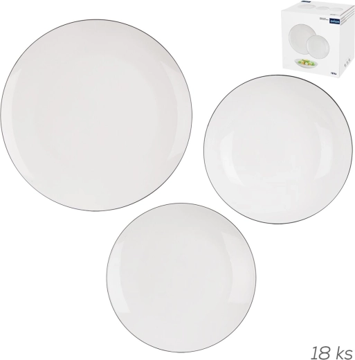 Decora round dinner set, 18 pcs