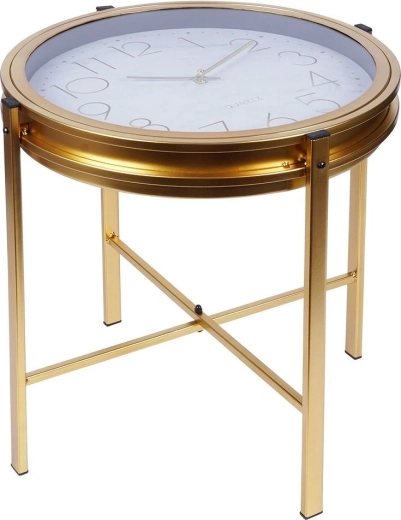 Clock integrated into the tabletop