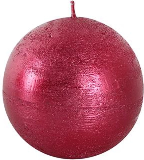 Rustikāla apaļa svece 8 cm PROVENCE sarkana