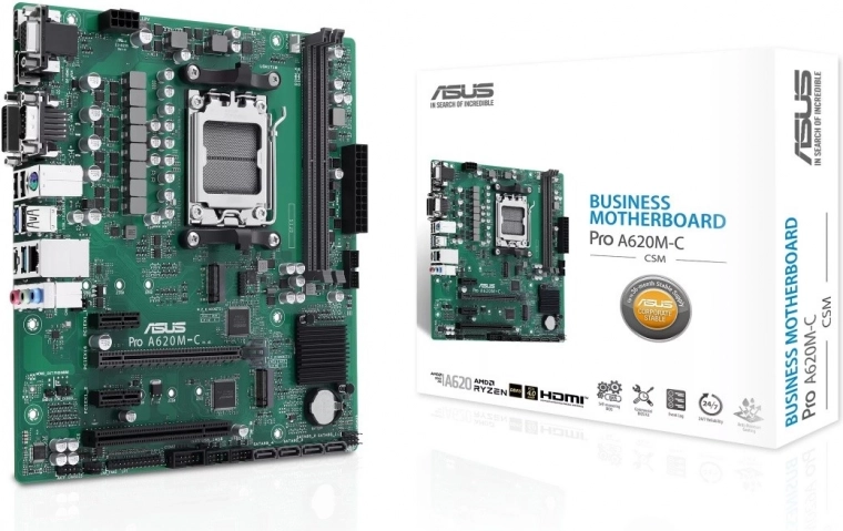ASUS PRO A620M-C-CSM micro-ATX mātesplate uzņēmumiem