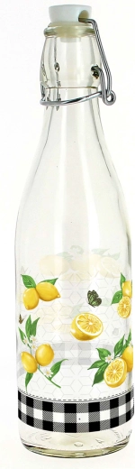 TORO glass bottle with swing-top closure 540 ml lemon