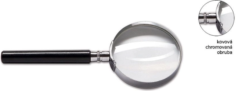 CONCORDE magnifying glass with metal frame, diameter 90 mm