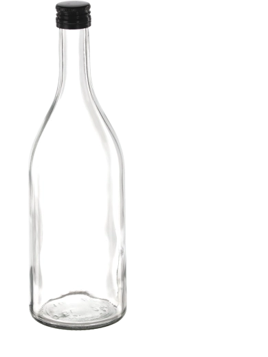 BDR pudele 500 ml ar skrūvējamu vāciņu fi 25 (8 gab.)