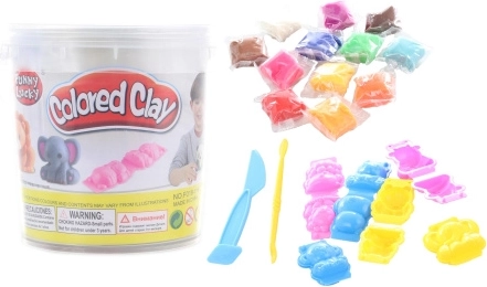 Modelēšanas komplekts spainītī – 12 plastilīna krāsas un formiņas