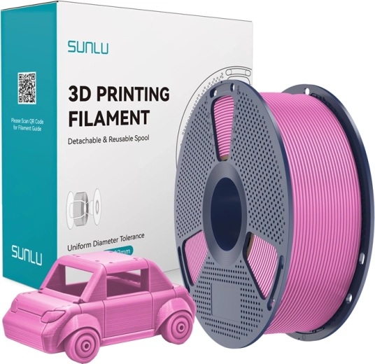 Sunlu PETG filaments ar virsmas apdari, rozā