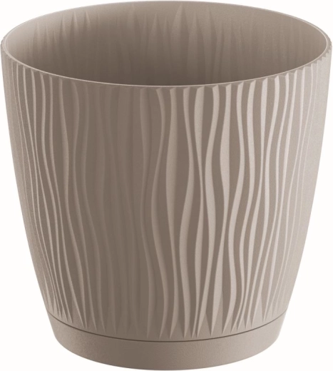 Sandy P Flowerpot with Saucer 14.9 cm mocha