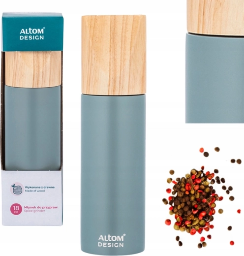 Koka garšvielu dzirnaviņas 5 × 18 cm, salvijas zaļas
