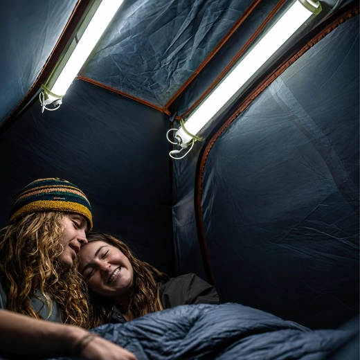 Ideal lighting for a tent