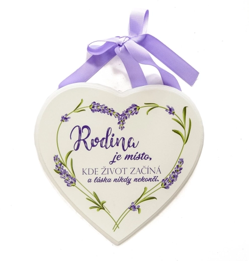 White Wooden Heart “Family is…”