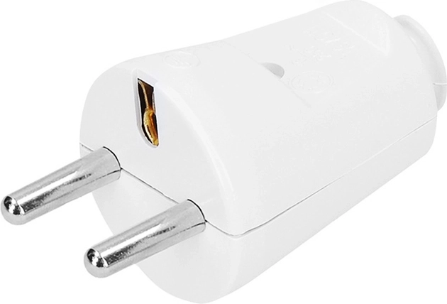Solight straight plug IP20 white