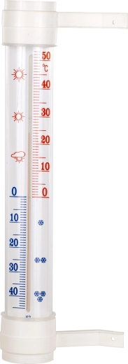 Āra termometrs Bioterm ar līmējamu montāžu, -50 līdz +50 °C, 45 × 290 mm