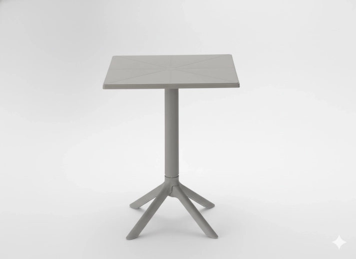 Dārza kvadrātveida galdiņš 60 × 60 × 77,5 cm, pelēks
