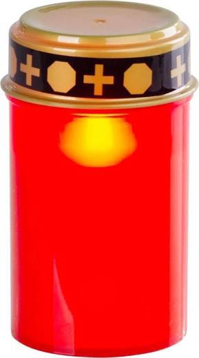 Kapavietas LED svece MagicHome 12 cm sarkana