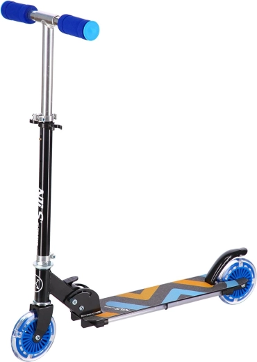 Saliekams bērnu skrejritenis ar LED riteņiem NILS Extreme HD025, zils