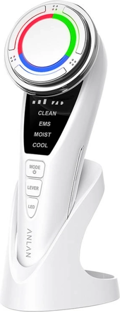 Ultrasonic facial massager with light therapy anlan