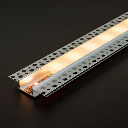 Alumīnija LED profils iebūvējamai montāžai ģipškartonā 1000 × 61 × 13 mm