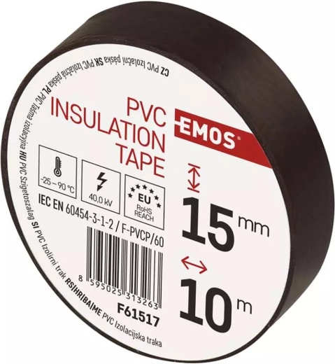Insulating PVC tape 15 mm × 10 m brown