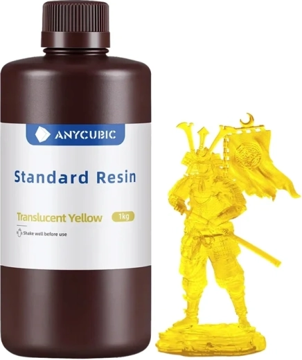 Anycubic Standard Resin caurspīdīgi dzeltena