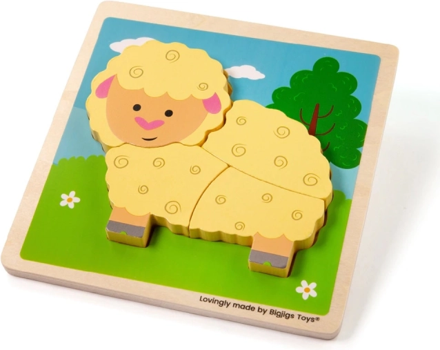 Ieliekamā puzle Aitiņa no Bigjigs Toys