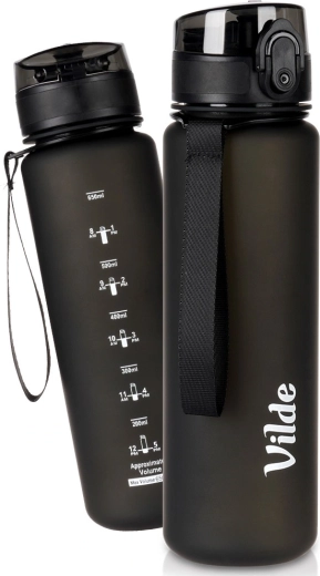 Vilde melna ūdens pudele 650 ml