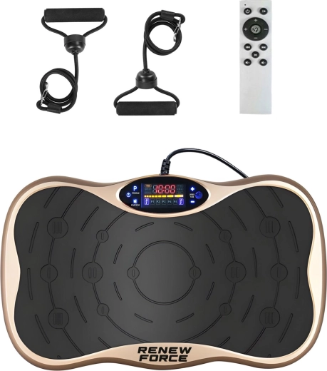 Renew Force Vibration Plate with Bluetooth and Resistance Bands