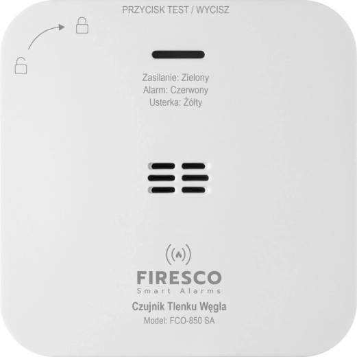 Autonoms oglekļa monoksīda detektors Firesco FCO-850 SA (kalpošanas laiks 10 gadi)