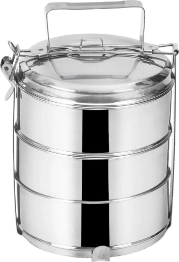 Nerūsējošā tērauda trīsstāvu ēdiennesis 3 × 1,3 l
