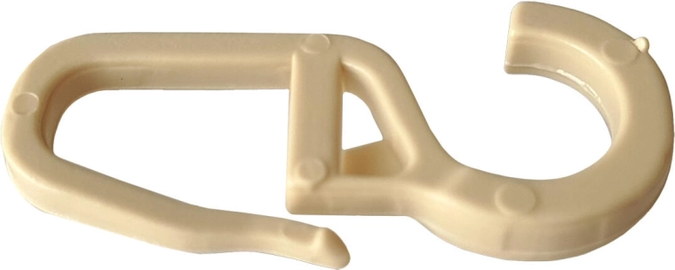 Plastmasas aizkaru āķīši bēšā krāsā, lieli (10 gab.)