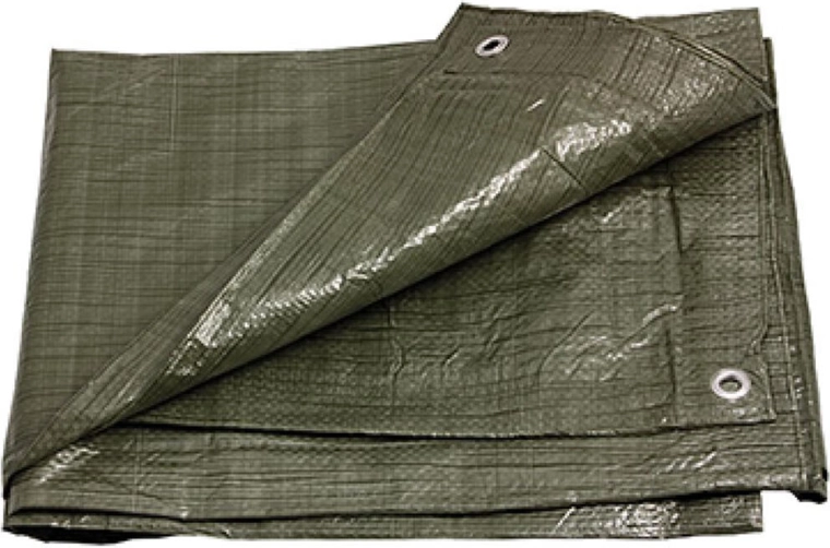 Zaļš pārklājs ar metāla cilpām 5 × 6 m, 100 g/m²