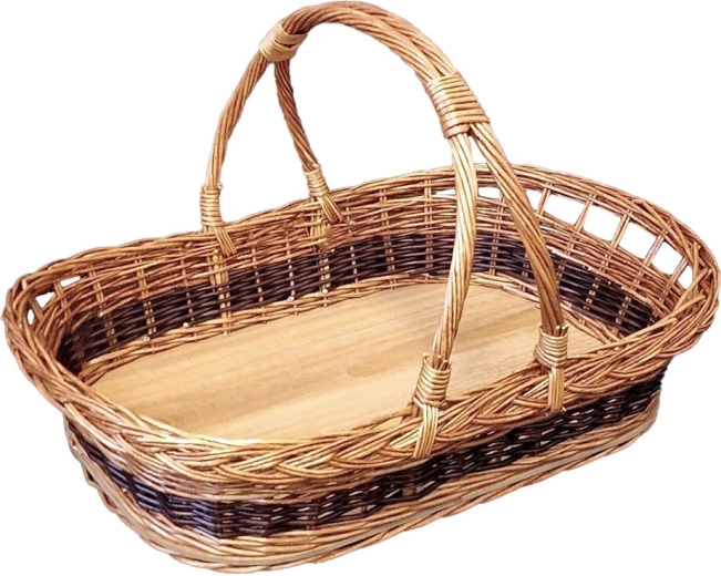 Liels lakots pīts paplāte ar rokturiem 53 × 40 × 27 cm