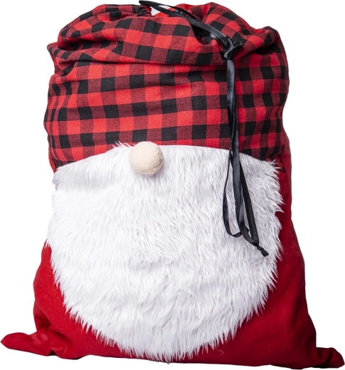 Ziemassvētku dāvanu maiss no poliestera 87 × 56 cm ar Santa bārdas motīvu
