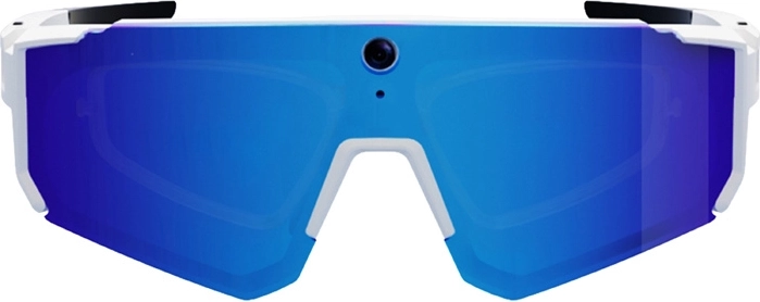 Smart sports glasses with camera COLMI V06 AI white (blue lenses)