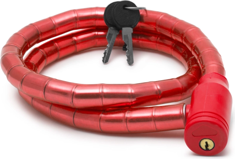 Red Cable Bicycle Lock
