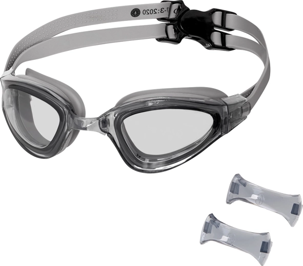 Peldbrilles NILS Aqua ar anti‑fog pārklājumu, pelēkas