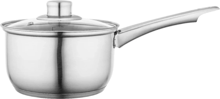 Fabio stainless steel saucepan with glass lid, 1.9 l, 16 cm